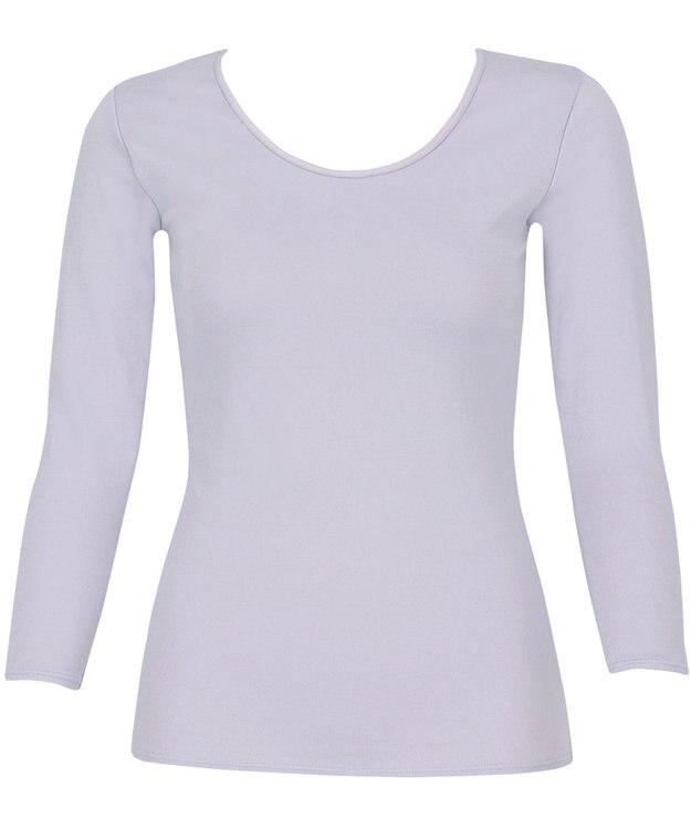 Wing あったかインナー 綿100％(肌側) やさしい肌ざわり 軽い 8分袖 長袖 秋 冬 EL2851 ウイング／ワコール パープル