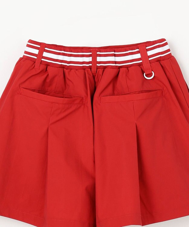 PW CIRCULUS 【WOMEN】ボックスプリーツショーツ ゴルフウェア レディース レッド系