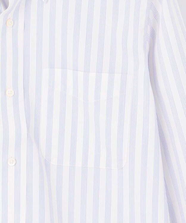 J.PRESS MEN 【PREMIUM PLEATS / 形態安定】ダッパーストライプシャツ / B.D. サックスブルー系1