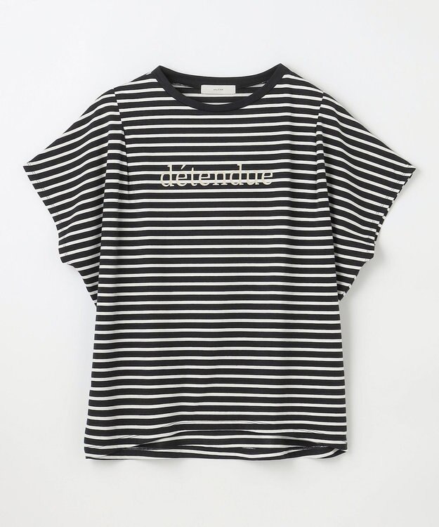 ANY エニィファンクションフレンチスリーブTシャツ ブラックベースボーダー(ロゴ)