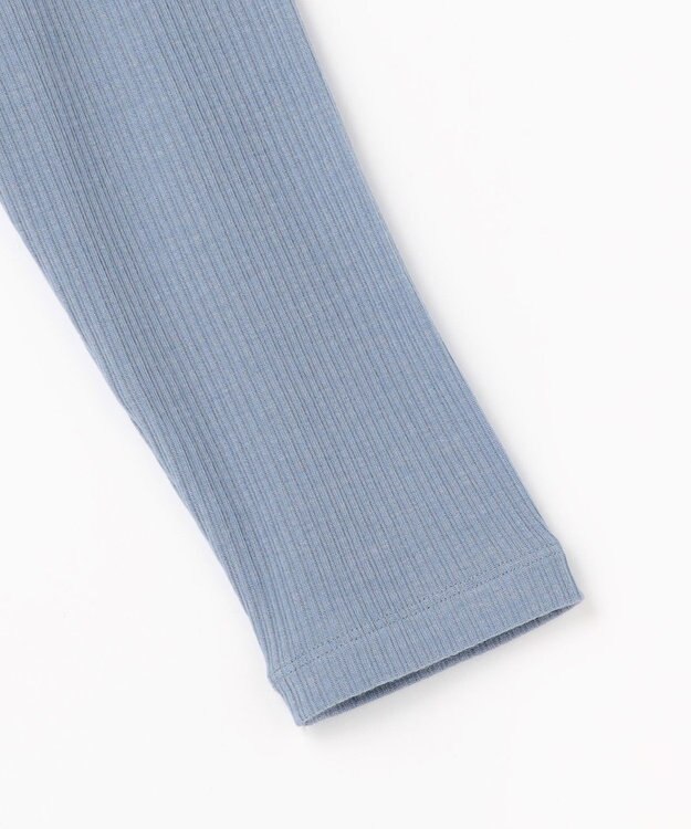 J.PRESS LADIES S カシミヤシルク シアーリブ タートル カットソー サックス系