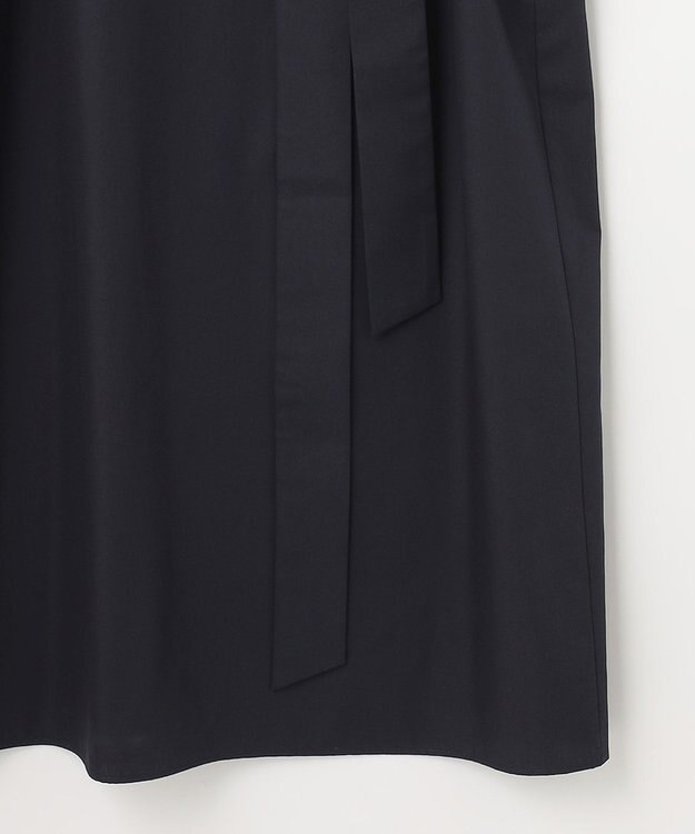 #Newans 【洗える】AMELIA / ハイネックナローシルエットワンピース ネイビー系