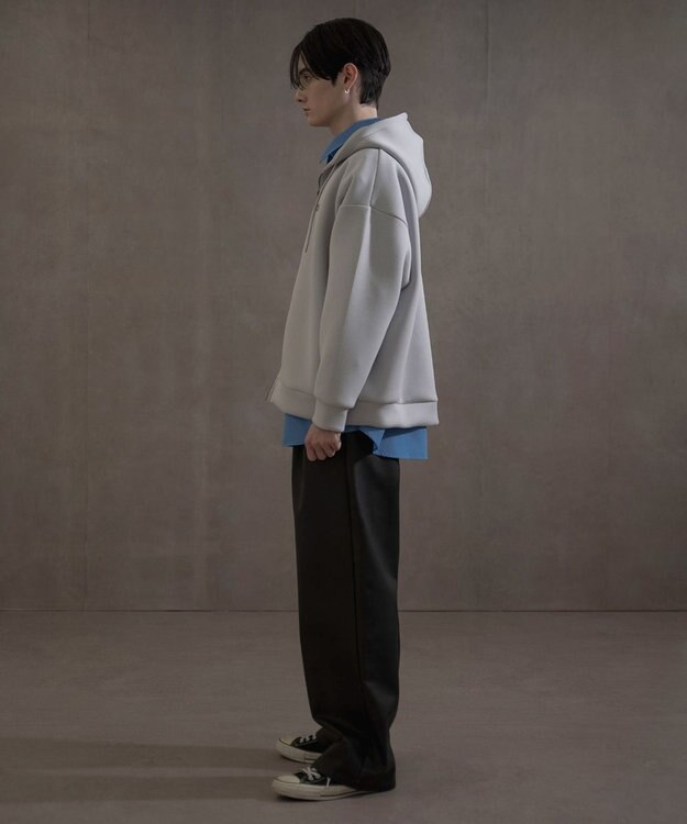 WEGO KEEPWARM　BIGZIPパーカー ライトグレー