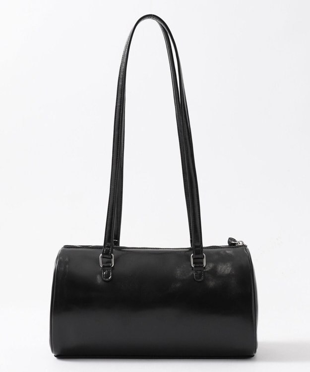 WEGO キラキラチャーム付きドラムボストンバッグ ブラック