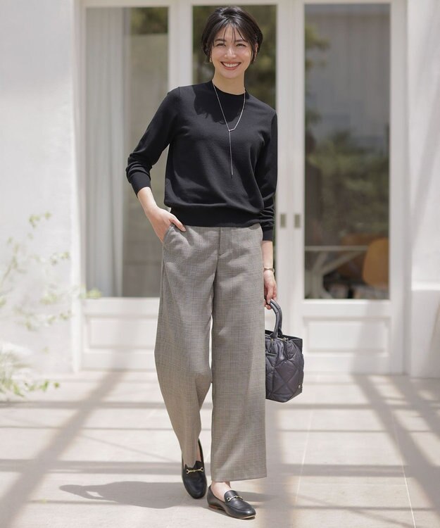 J.PRESS LADIES 【WEB限定】PRINCE クルーネック ニット 【WEB限定】ブラック系