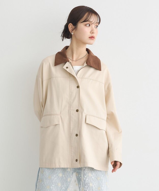 earth music&ecology ハンティングジャケット Ivory