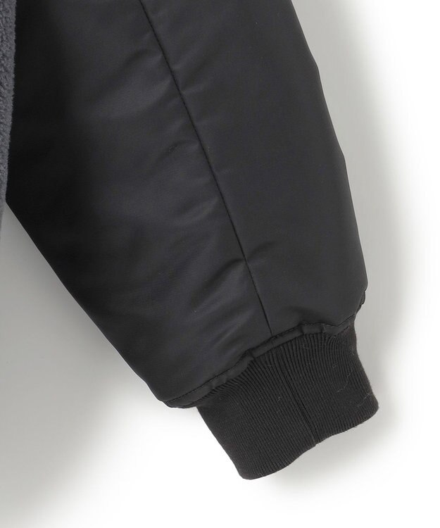 23区 S 【SLOW/一部店舗限定】リバーシブルボアコンビ ブルゾン スレートグレーボア xブラック