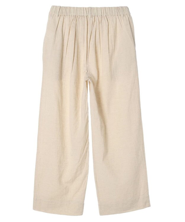 earth music&ecology 綿麻キャンブリッククロップドパンツ Beige