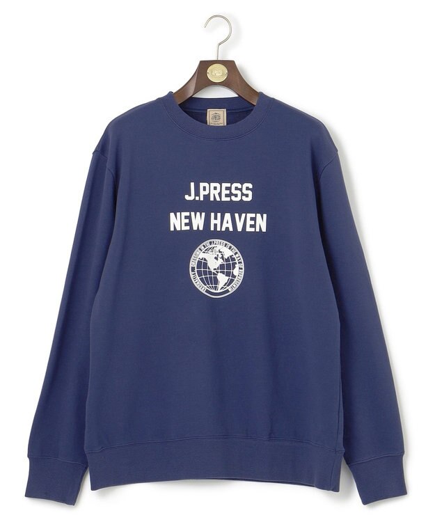 J.PRESS MEN 【WEB・一部店舗限定】フロントプリントスウェット ネイビー系