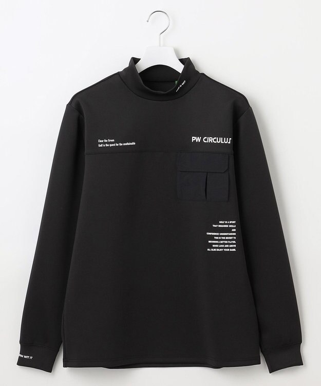 PW CIRCULUS 【ストレッチ / 快適 / 一枚でサマになる】【MEN】NEW ポケットモックT ブラック系