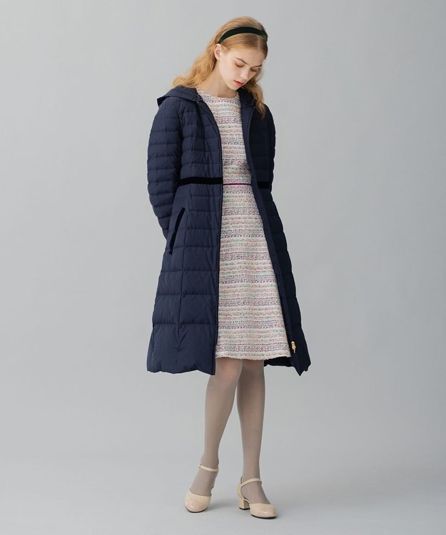 TOCCA HOLIDAY ロングダウンコート ネイビー系