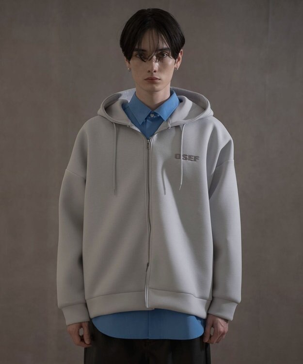 WEGO KEEPWARM　BIGZIPパーカー ライトグレー