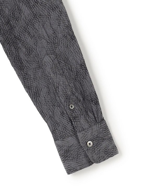 JOSEPH HOMME アブストラクトジャガードストレッチ　レギュラーカラーシャツ グレー系