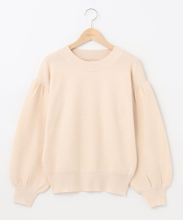 SHARE PARK LADIES ソフトタッチパフスリーブニット オフホワイト