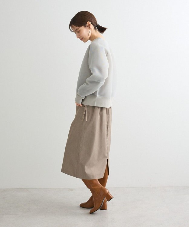 Green Parks きれいシルエットＡラインスカート Gray Beige