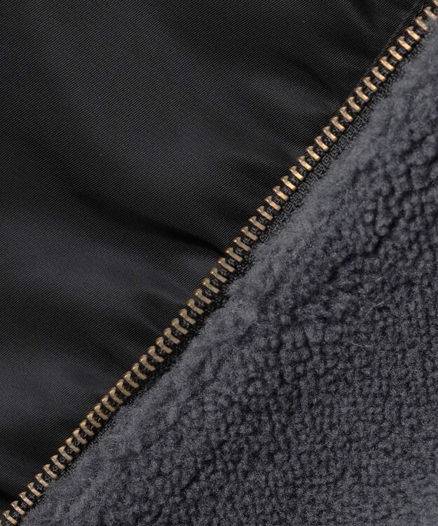 23区 S 【SLOW/一部店舗限定】リバーシブルボアコンビ ブルゾン スレートグレーボア xブラック