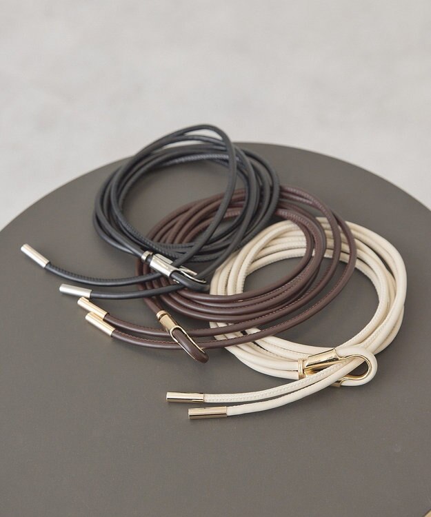AMERICAN HOLIC ロープデザインベルト Ivory