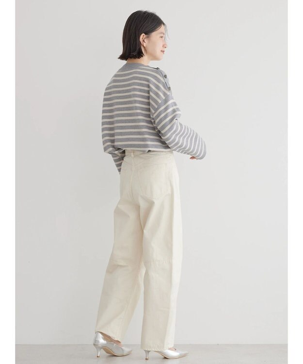 AMERICAN HOLIC バイパチショルダーボタンニットプルオーバー Gray Mixture