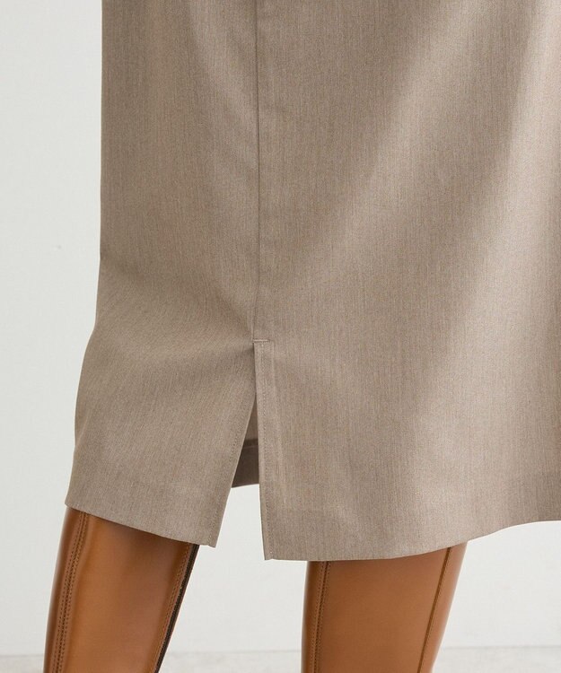 Green Parks きれいシルエットＡラインスカート Gray Beige