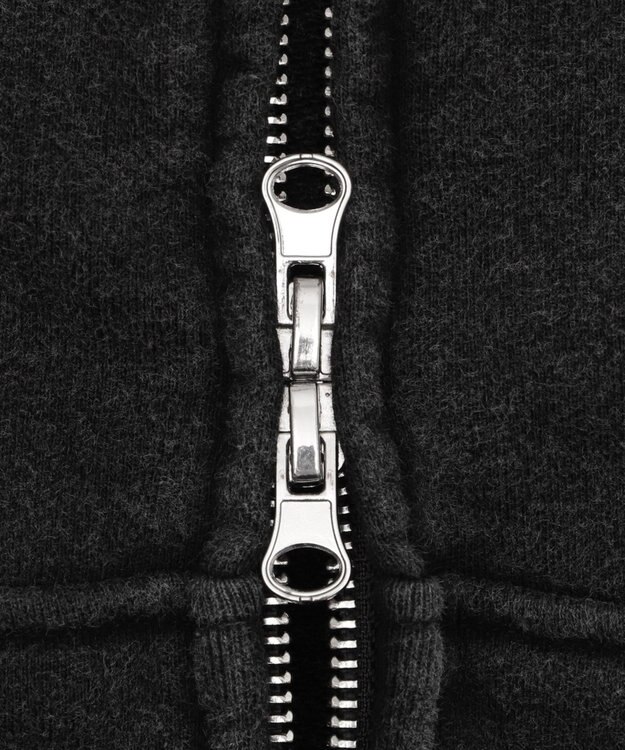 WEGO 【ユニセックス着用ITEM】ショートノースリーブZIPパーカー スミクロ