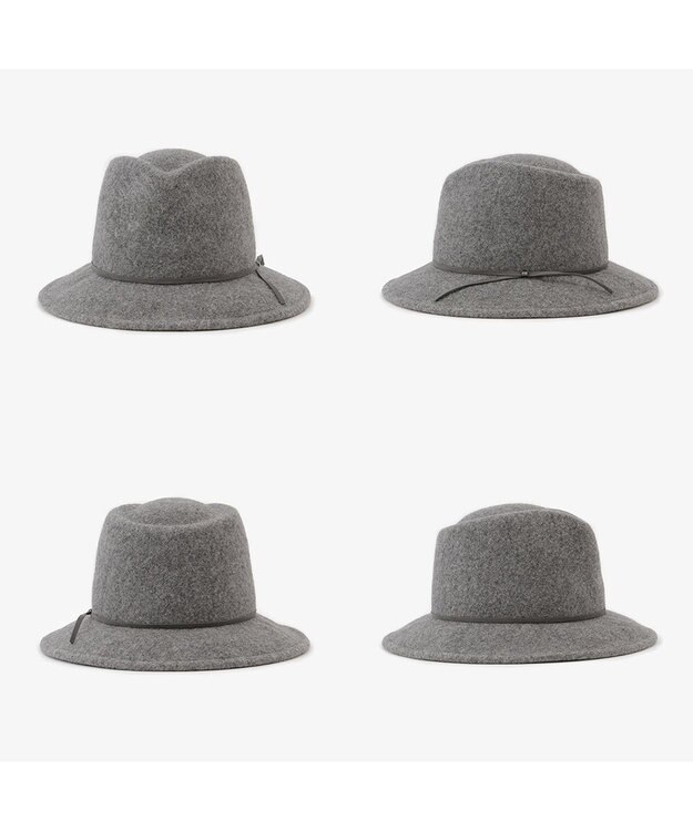 林八百吉商店 Jin no beat shi te cassie　ツバ広マニッシュバスクセラー 杢グレー