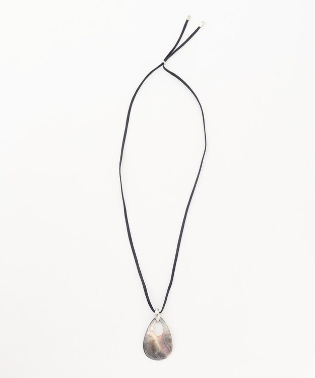 23区 ドロップシェル ネックレス ブラック系