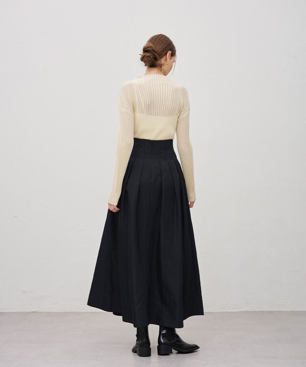 uncrave ヴィンテージタフタ フレアスカート ブラック