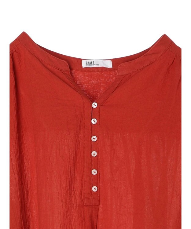 CRAFT STANDARD BOUTIQUE ジョーゼットスキッパーシャツ Red