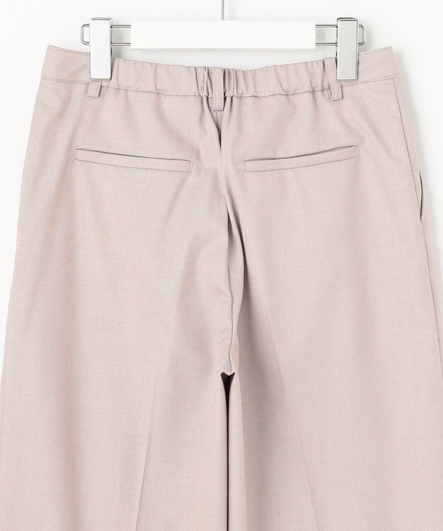 J.PRESS LADIES 【洗える】T/Rシャークスキン セミワイド パンツ ピンク系