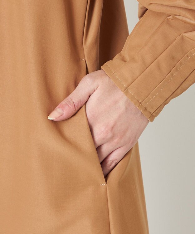 NAVE 【ReNAVE・セットアップ可/撥水加工/防シワ】ポリエステルタッサー ワンピース キャメル系