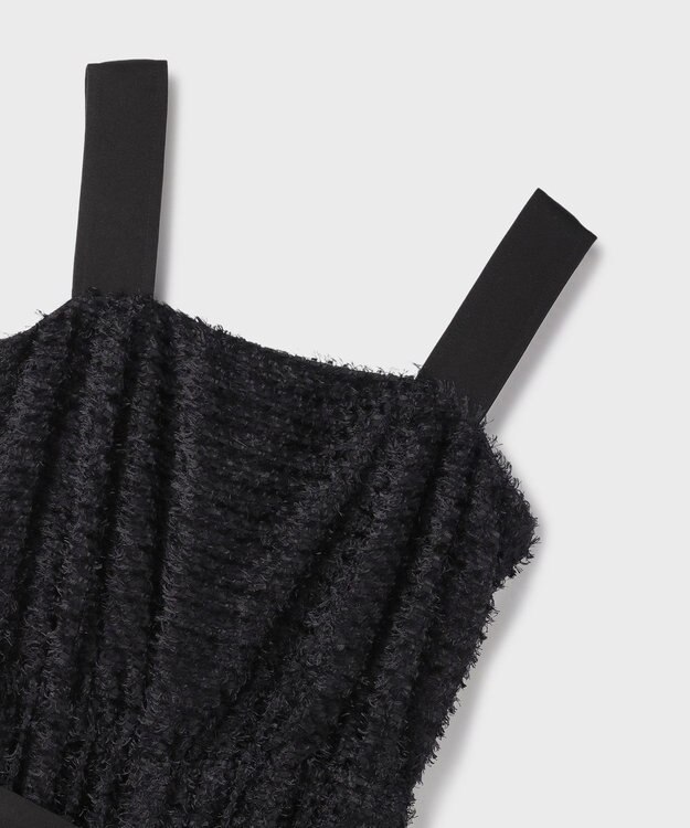 GRACE CONTINENTAL カットジャガードサロペット ブラック