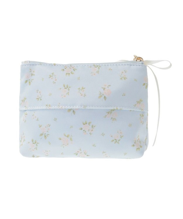 Maison de FLEUR ローズプリントティッシュケース Sax