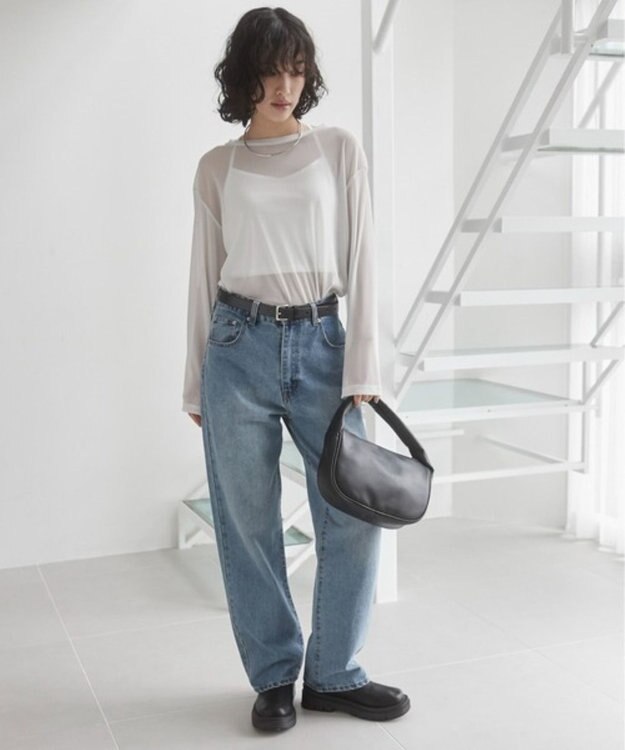 WEGO 【ANGIE VINTAGE】ワイドスリーブラメシアートップス ホワイト