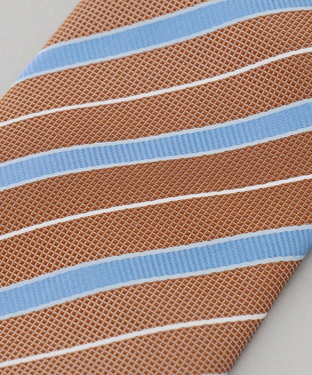 GOTAIRIKU 【日本製】シルク ネクタイ_ストライプ ベージュ系1