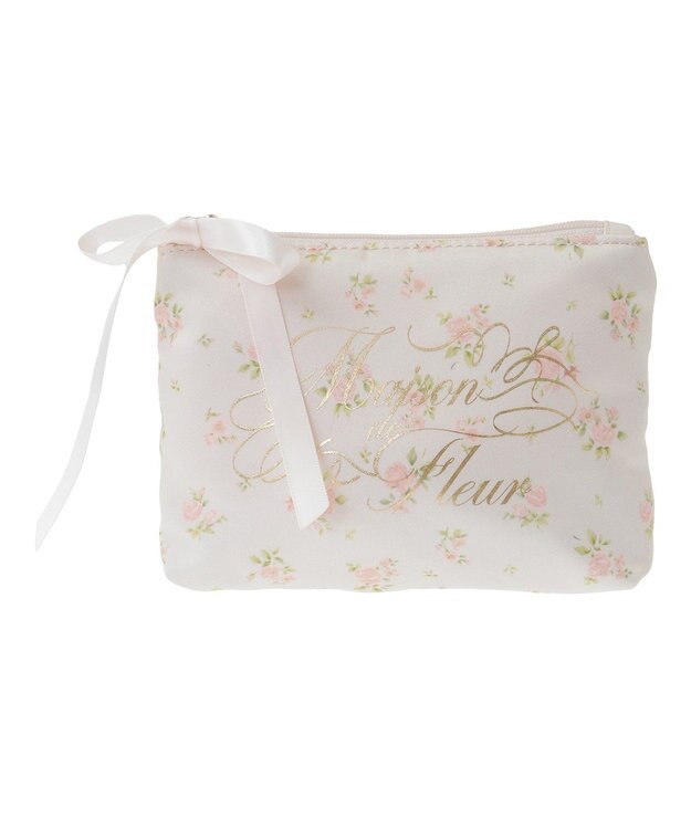 Maison de FLEUR ローズプリントティッシュケース Light Beige