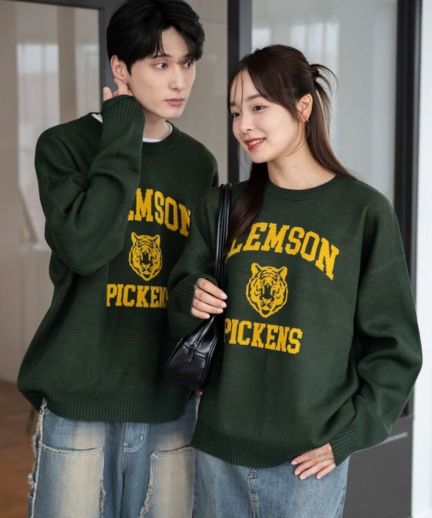 WEGO 【新色追加/ユニセックス着用ITEM/SMLサイズ展開】ジャガードグラフィックプルオーバー（LS） 柄8