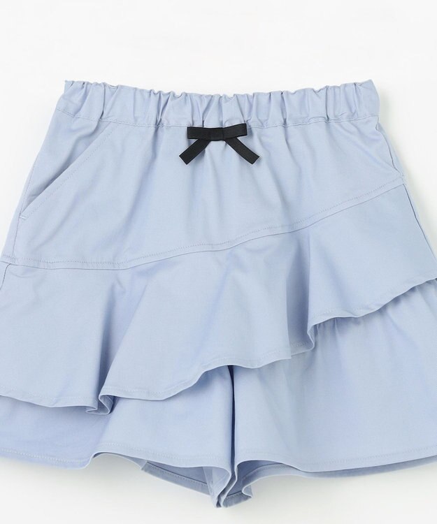 組曲 KIDS 【110-140㎝】アシンメトリーフリル キュロット サックスブルー系