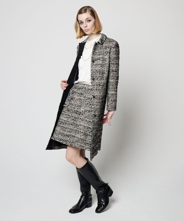TOCCA CAMELOT TWEED コート ブラック系