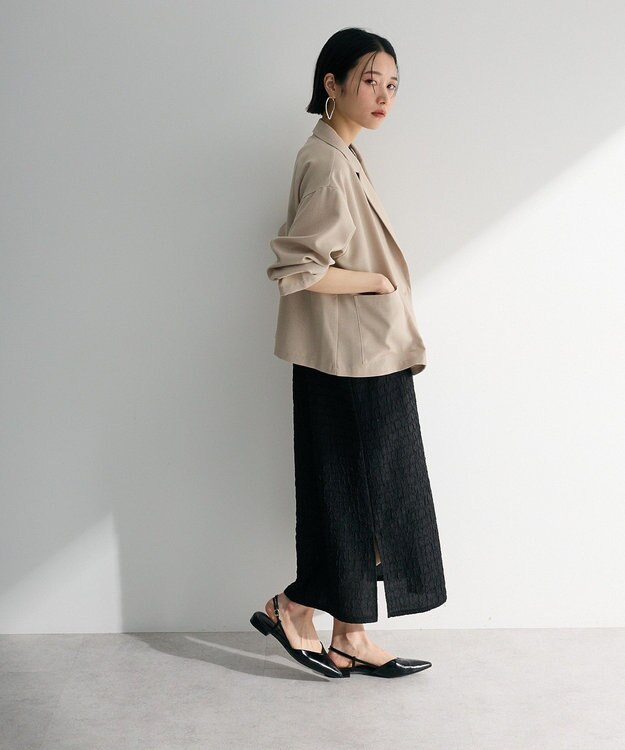 Green Parks 表面感キャミワンピース Black