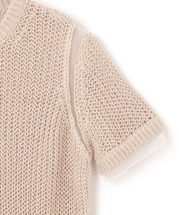 BEIGE， OLIVIER / 半袖ニット Flax