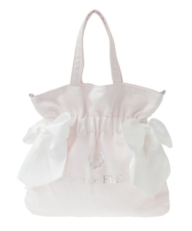 Maison de FLEUR ダブルリボン2Wayトートバッグ Light Pink