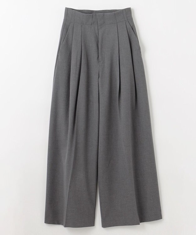 NAVE 【Nave・洗える】2WAYツイル ワイドパンツ ライトグレー系