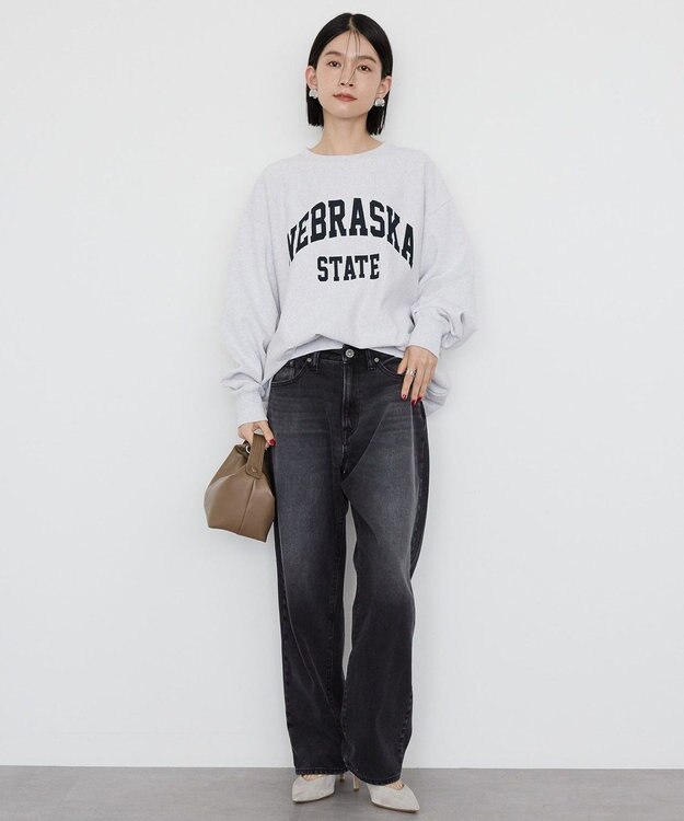 AMERICAN HOLIC ＮＥＢＲＡＳＫＡロゴプリントスウェット② Oatmeal