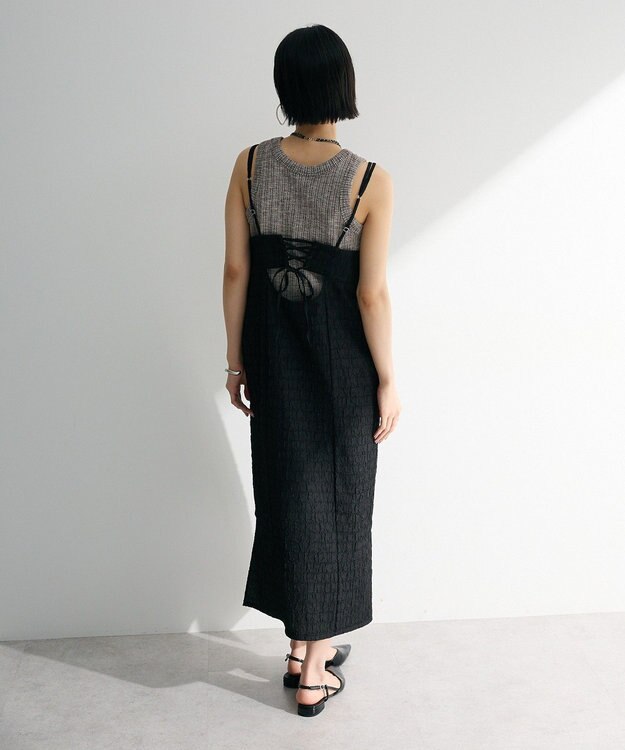 Green Parks 表面感キャミワンピース Black