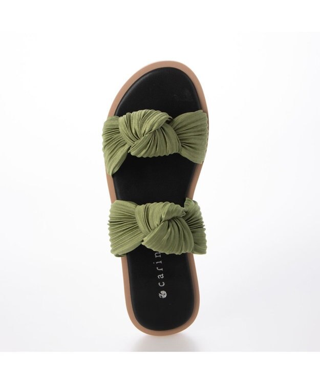 MODE ET JACOMO <carino>プリーツスポンジサンダル グリーン