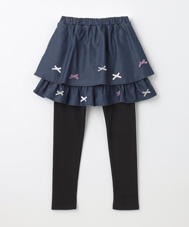 ANY KIDS デニム ニット スカッツ インディゴ