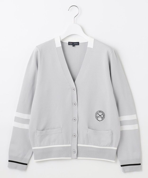 23区GOLF 【WOMEN】【ウォッシャブル】ニットカーデガン ライトグレー系