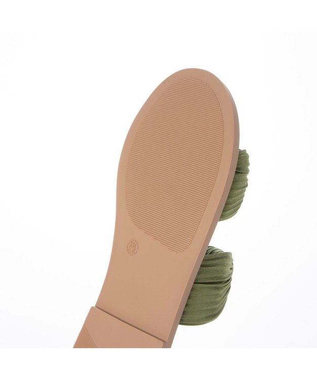 MODE ET JACOMO <carino>プリーツスポンジサンダル グリーン