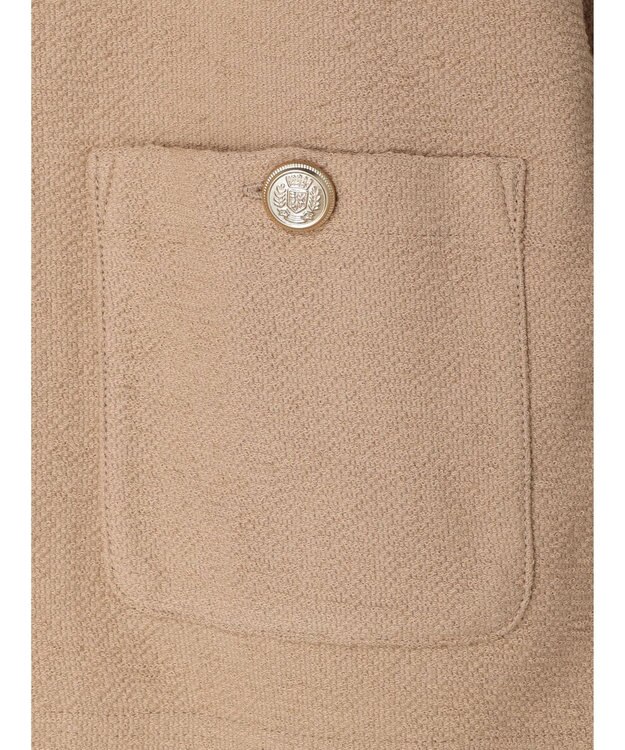 earth music&ecology 金釦スラブカーディガン Beige