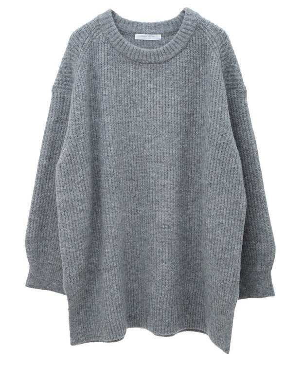 Green Parks ｆｕｗａっと　畦チュニック Gray Mixture